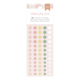 American Crafts Hello Little Girl Enamel Dots 60/Pkg  
