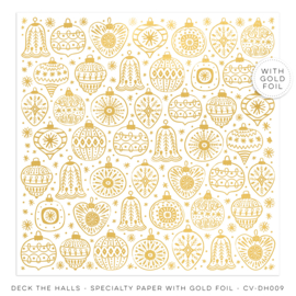 Cocoa Vanilla DECK THE HALLS – SPECIALTY PAPER WITH GOLD FOIL  