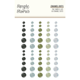 Simple Stories The Simple Life Enamel Dots Embellishments 60/Pkg  