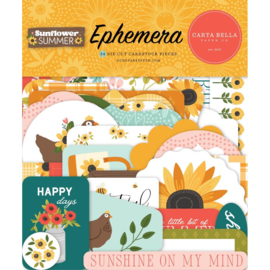 Carta Bella Cardstock Ephemera 33/Pkg Icons, Sunflower Summer