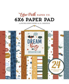 Echo Park Dream Big Little Boy 6x6 Inch Paper Pad 