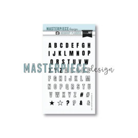 Masterpiece Design 4×6″ Clear Stampset – “Outline Alphabet”
