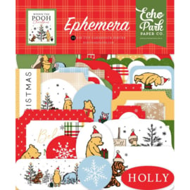 Echo Park Cardstock Ephemera Icons, Winnie The Pooh Christmas  