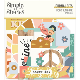 Simple Stories Boho Sunshine Bits & Pieces Die-Cuts 27/Pkg Journal  