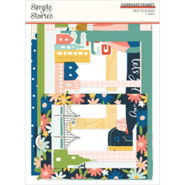 Simple Stories Pack Your Bags Chipboard Frames PREORDER