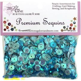 Buttons Galore 28 Lilac Lane Premium Sequins 20g Turquoise