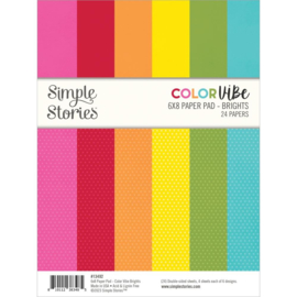 Simple Stories Double-Sided Paper Pad 6"X8" 24/Pkg Color Vibe Brights  