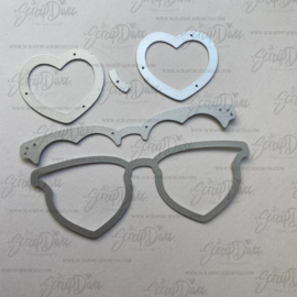 Scrapdiva Heart Sunglasses  