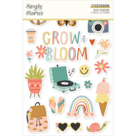 Simple Stories Sticker Book 12/Sheets Boho Sunshine, 572/Pkg  