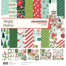 Simple Stories Collection Kit 12"X12" Santa's Village  