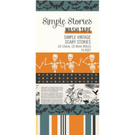 Simple Stories Simple Vintage Scary Stories Washi Tape 5/Pkg  