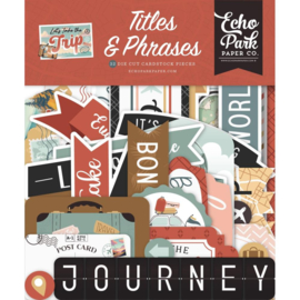 Echo Park Cardstock Ephemera 33/Pkg Titles & Phrases, Let's Take The Trip