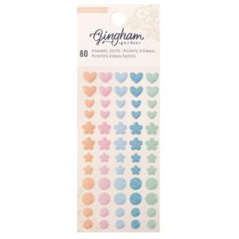 Crate Paper Gingham Garden Enamel Dots 60/Pkg 