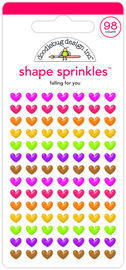 Doodlebug Falling For You Shape Sprinkles preorder