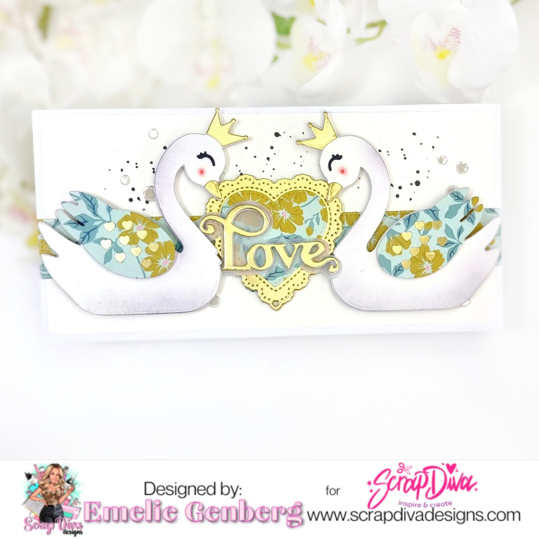 ScrapdivaSwan Shaker Set preorder