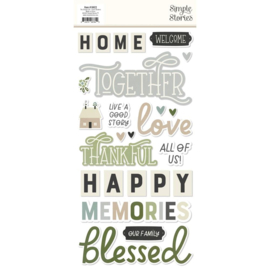 Simple Stories The Simple Life Foam Stickers 49/Pkg 