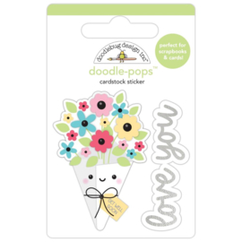 Doodlebug Doodle-Pops 3D Sticker Love You Bunches  