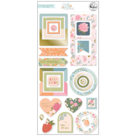 Pinkfresh Chipboard Stickers Lovely Blooms 