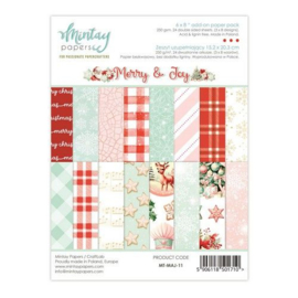 Mintay 6 x 8 Add-On Paper Pad - Merry & Joy MT-MAJ-11