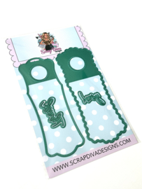 Scrapdiva  Wine Bottle Label 