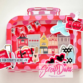 Scrapdiva Suitcase Shadow Box  