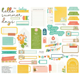 Simple Stories Summer Snapshots Bits & Pieces Die-Cuts 44/Pkg Journal  
