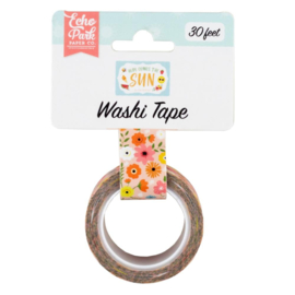 Echo Park Here Comes The Sun Washi Tape 30' Sunny Floral, Here Comes The Sun