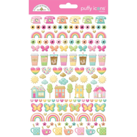 Doodlebug Puffy Stickers 6/Pkg Hello Again 