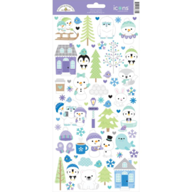 Doodlebug Cardstock Stickers Icons, Snow Much Fun 