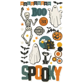 Simple Stories Simple Vintage Scary Stories Chipboard Stickers 6"X12" 