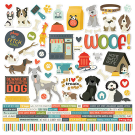 Simple Stories Pet Shoppe Dog Cardstock Sticker