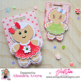 Scrapdiva Gingerbread girl bag topper  