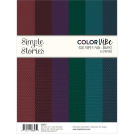 Simple Stories Double-Sided Paper Pad 6"X8" 24/Pkg Color Vibe Darks  