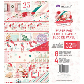 Prima Marketing Double-Sided Paper Pad 8"X8" 32/Pkg Candy Cane Lane 