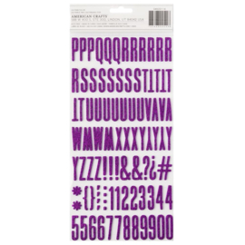 Shimelle Main Character Energy Thickers Stickers 188/Pkg Alpha Purple Glitter  