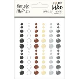 Color Vibe Enamel Dots Embellishments 72/Pkg Basics 