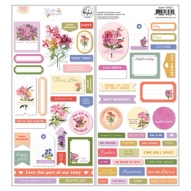 PinkFresh Cardstock Stickers Garden Bouquet 