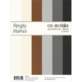 Simple Stories Double-Sided Paper Pad 6"X8" 24/Pkg Color Vibe Basics  