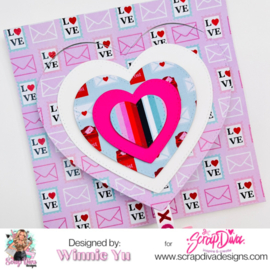Scrapdiva Double Stitch Heart Nesting Set   