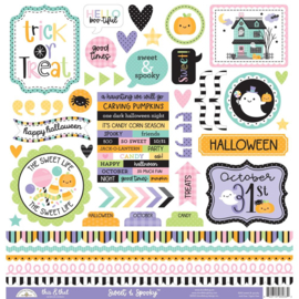 Doodlebug This & That Cardstock Stickers 12"X12" Sweet & Spooky PREORDER