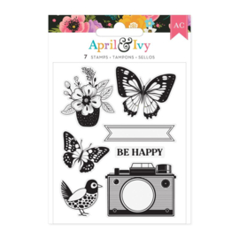 American Crafts April And Ivy Acrylic Stamp Set  