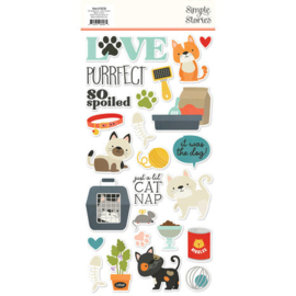 Simple Stories Pet Shoppe Cat Foam Stickers