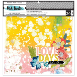 Vicki Boutin Mixed Media Backgrounds Paper 12"X12" 36/Pkg Print Shop Painted Backgrounds  