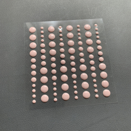 Simple and Basic Adhesive Enamel Dots Baby Rose (96pcs)