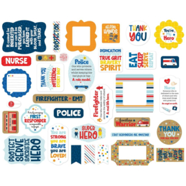 Echo Park Cardstock Ephemera 33/Pkg Icons, First Responder