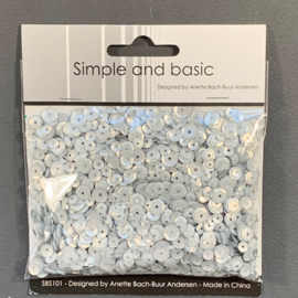 Simple and Basic Silver Sequin Mix (SBS101)