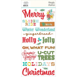 Simple Stories Snow Pine Lodge Stickers Foam  