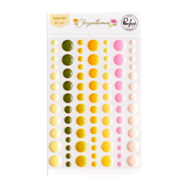 PinkFresh Enamel Dot Stickers Chrysanthemum 