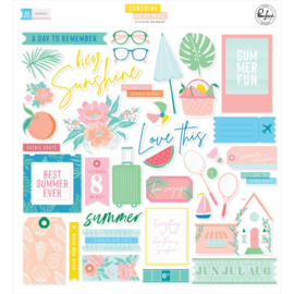 Pinkfresh Cardstock Die-Cuts Ephemera Pack 41/Pkg Sunshine On My Mind 
