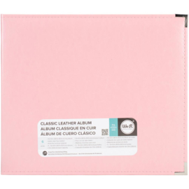 We R Classic Leather D-Ring Album 12"X12" Pretty Pink
